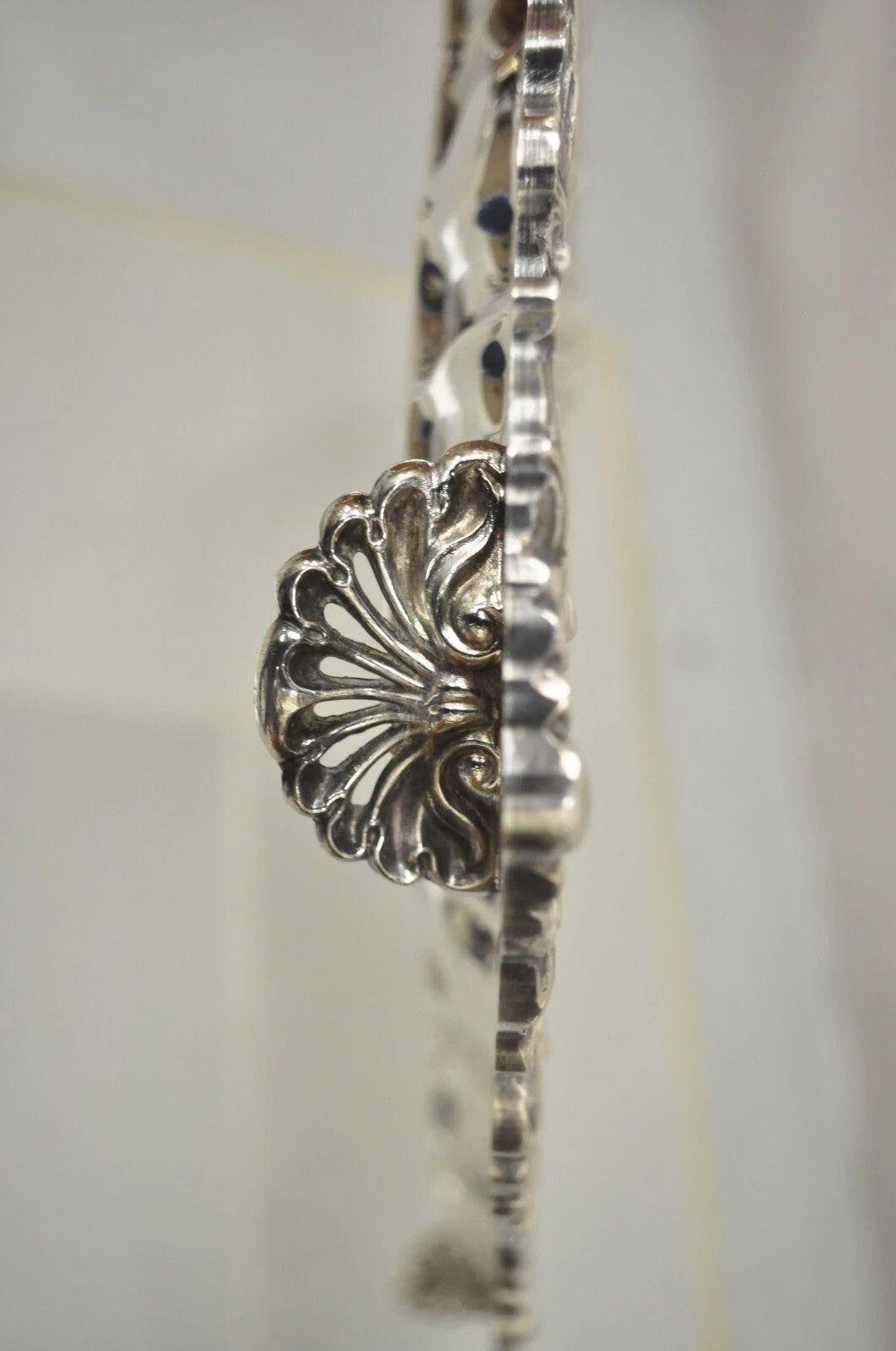 Vintage Chippendale by Wallace Silver Plated 16" Square Bar Platter Tray on Feet