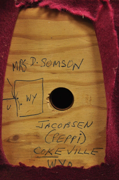 Mrs. Somson Ceramic Pottery Bust Sculpture by Jacobsen (Peppi) of Cokeville WY