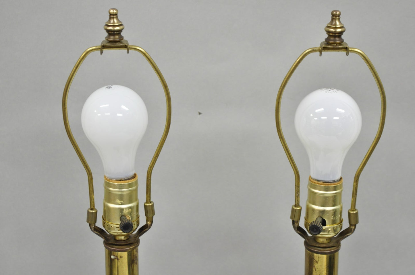 Armor Bronze Co Victorian Flower Fruit Basket Bouquet Small Table Lamps - a Pair