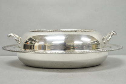Vintage Modern Silver Mfg Co Silver Plated Twin Handle Vegetable Serving Dish