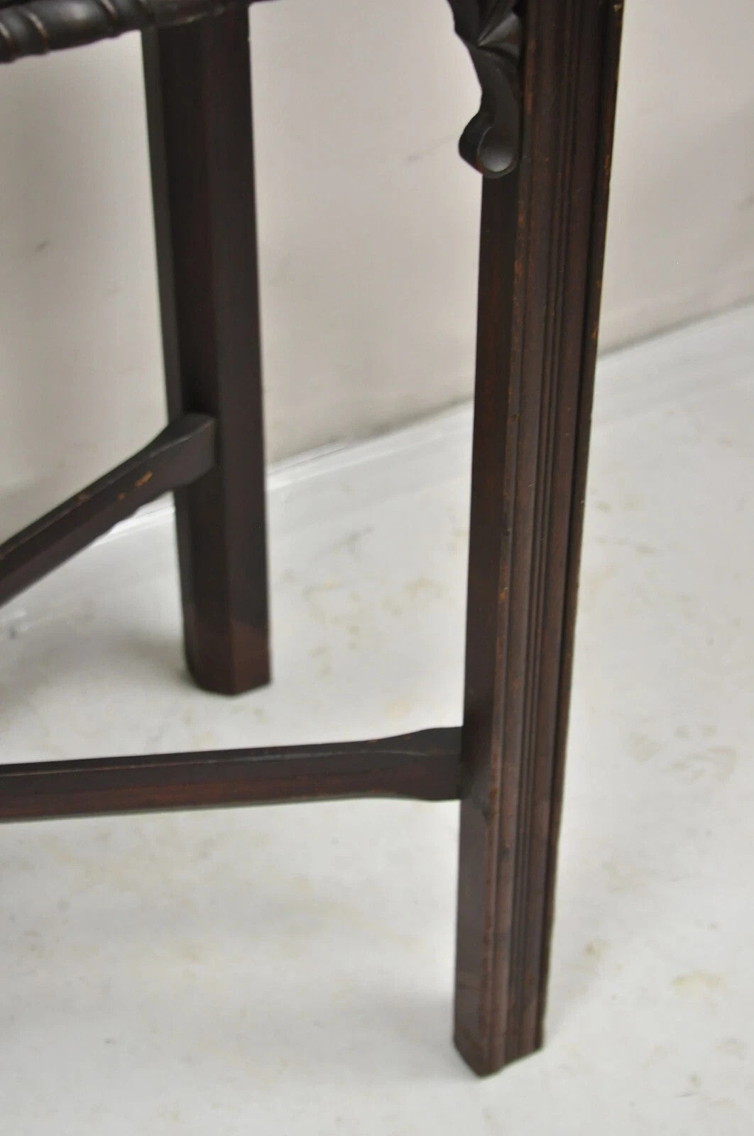 Antique Georgian Chippendale Mahogany Convertible Flip Top Console Game Table