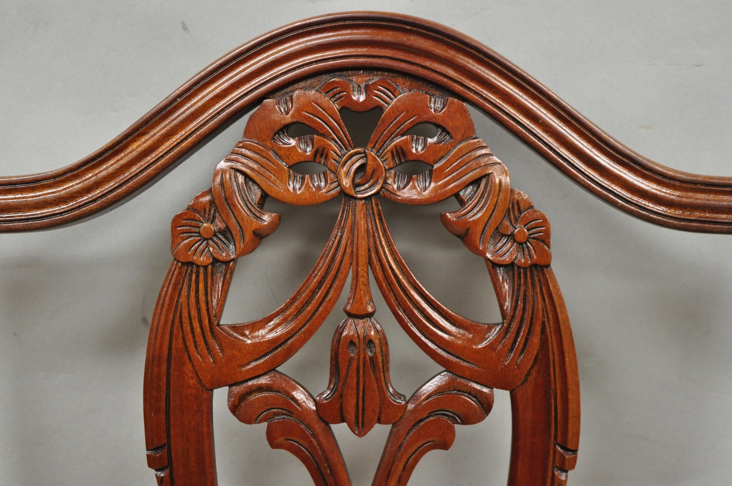Vintage Sheraton Federal Mahogany Shield Back Dining Room Chairs - Set of 6