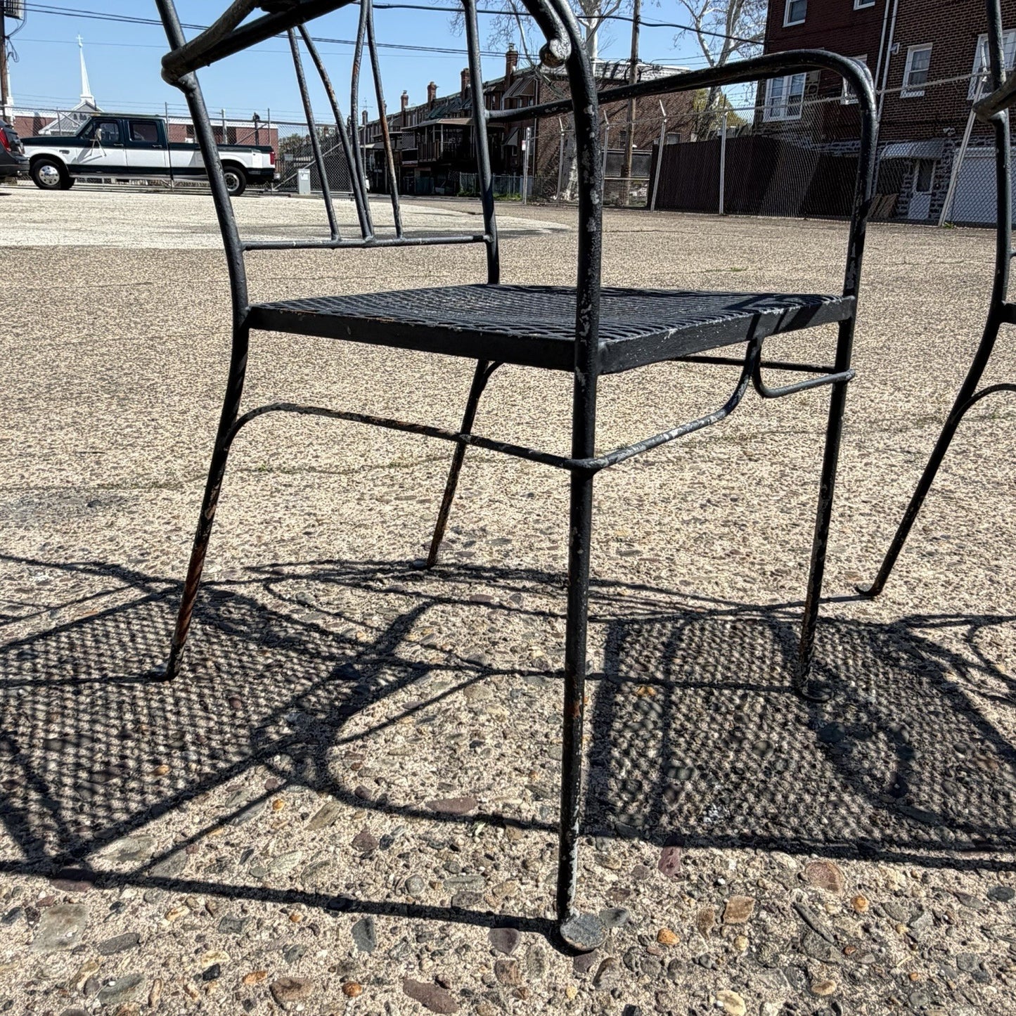 Salterini Style Wrought Iron Garden Patio Dining Set by Florentine Craft Studio