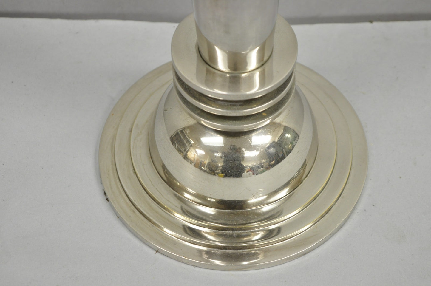 Vintage Frederick Cooper Art Deco Style Chrome "Atomic" Steel Table Lamp