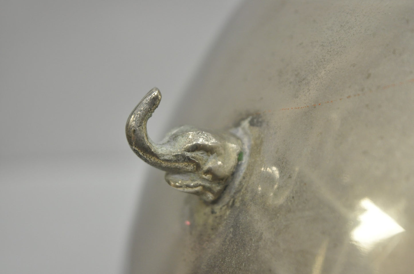 Vintage Mid Century Modern Large Steel Metal Champagne Ice Bucket w/ Elephants