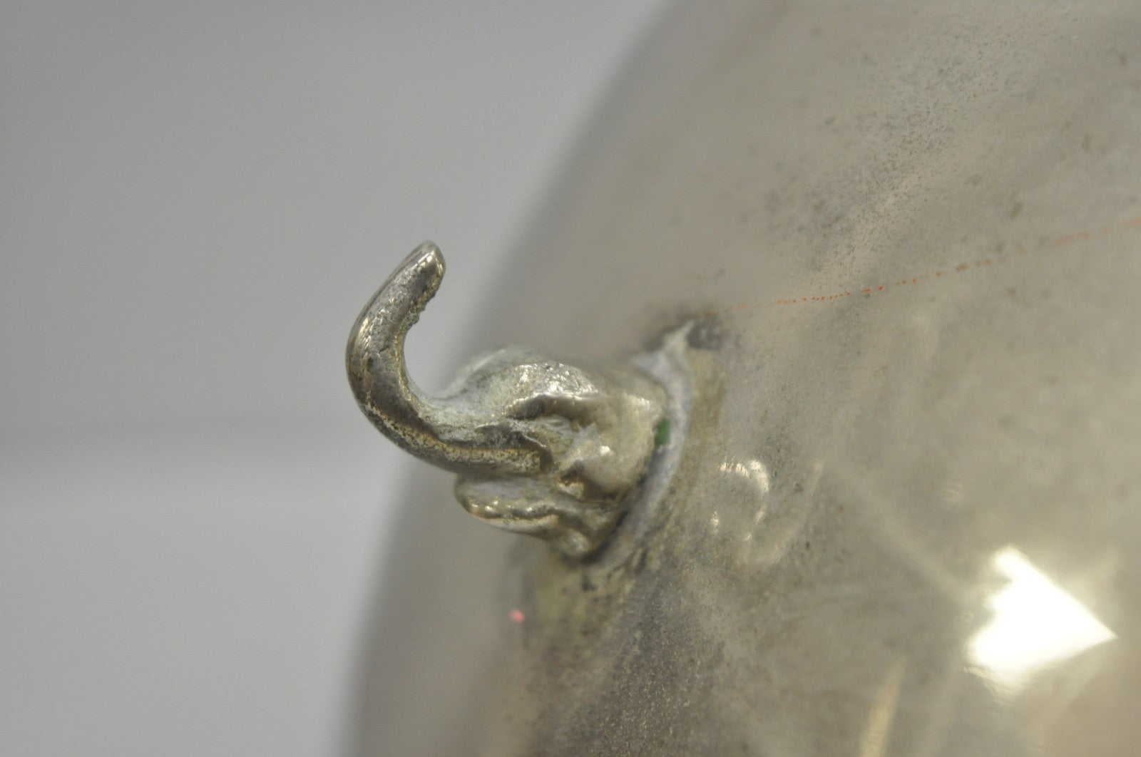 Vintage Mid Century Modern Large Steel Metal Champagne Ice Bucket w/ Elephants