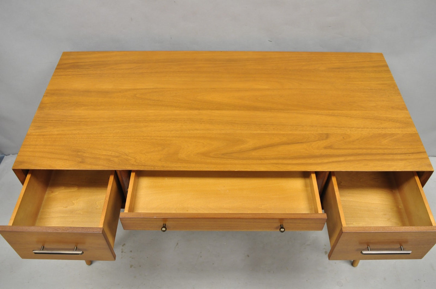 West Elm Williams Sonoma Mid Century Modern Acacia Teak Wood Style Writing Desk