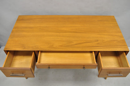 West Elm Williams Sonoma Mid Century Modern Acacia Teak Wood Style Writing Desk