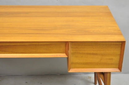 West Elm Williams Sonoma Mid Century Modern Acacia Teak Style Writing Desk (B)