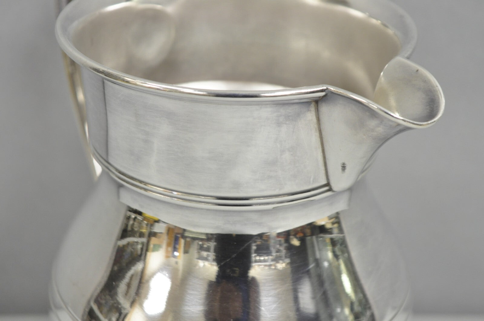 Vintage Victorian Silver Plated Pewter Bulbous Lemondade Water Pitcher