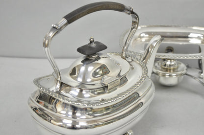 Antique Walker Hall Sheffield Silver Plated Teapot Spirit Kettle on Warmer Stand
