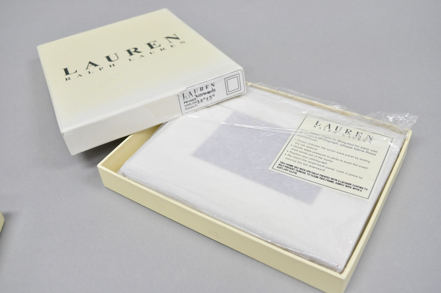 Lauren Ralph Lauren Silver Plated Normandy Modern 3.5x5 Photo Picture Frame (A)