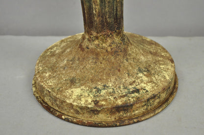 Vintage Italian Hollywood Regency Tole Metal Tropical Palm Tree Table Lamp