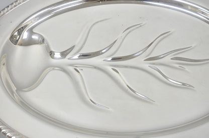 Vintage W.M. Rogers 810 Regency Silver Plated Oval Meat Cutlery Serving Platter