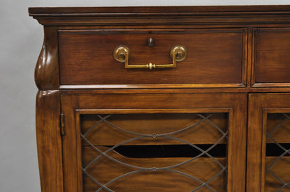 Vintage French Hollywood Regency Custom Walnut Tall Chest Highboy Dresser