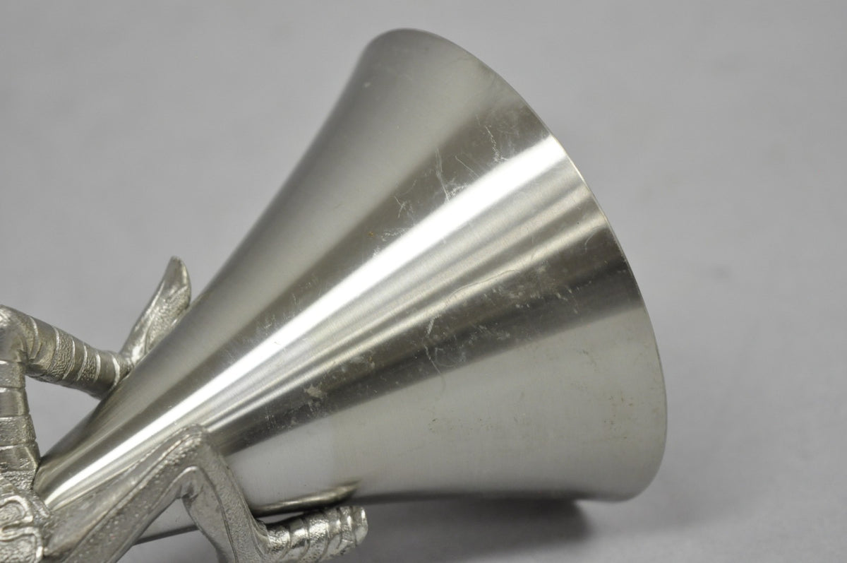 Vintage Royal Order of Jesters Figural Pewter Metal Award Renaissance Goblet