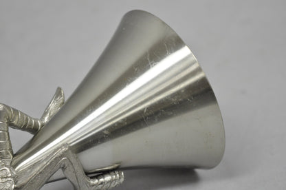 Vintage Royal Order of Jesters Figural Pewter Metal Award Renaissance Goblet