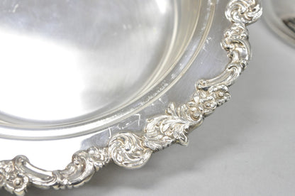 Vintage English Victorian Silver Plated Covered Chafing Dish Serving Platter