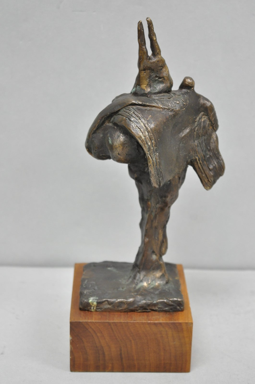 Vintage Elbert Weinberg "Scroll" Bronze Brutalist Abstract Sculpture Figure