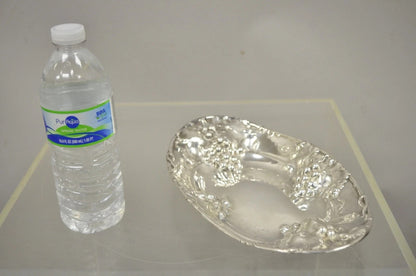 Antique Homan Mfg 1685 Silver Plated Repousse Embossed Grapevine Bar Nut Dish