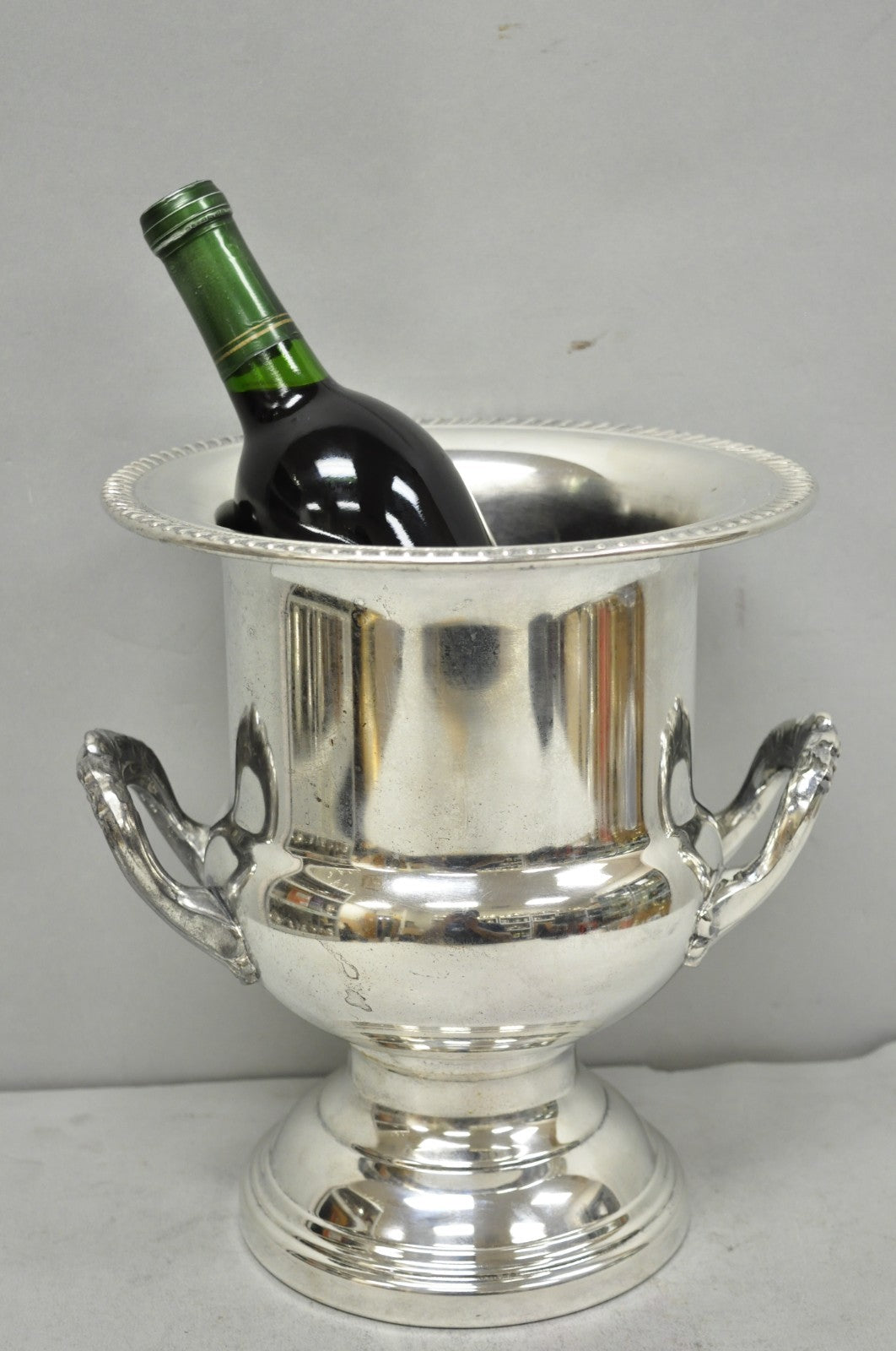 Vintage Leonard Silver Plated Trophy Cup Urn Champagne Chiller Bar Ice Bucket
