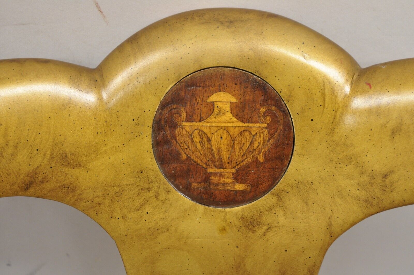 Vintage Italian Hollywood Regency Gold Gilt Wood Saber Leg Lounge Chairs - Pair