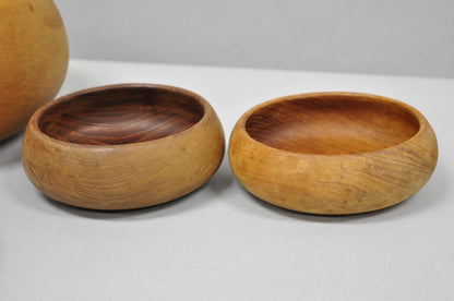 Vintage Mid Century Modern Teak Wood Goodwood Benjamin Medwin Salad Bowl Set 7pc