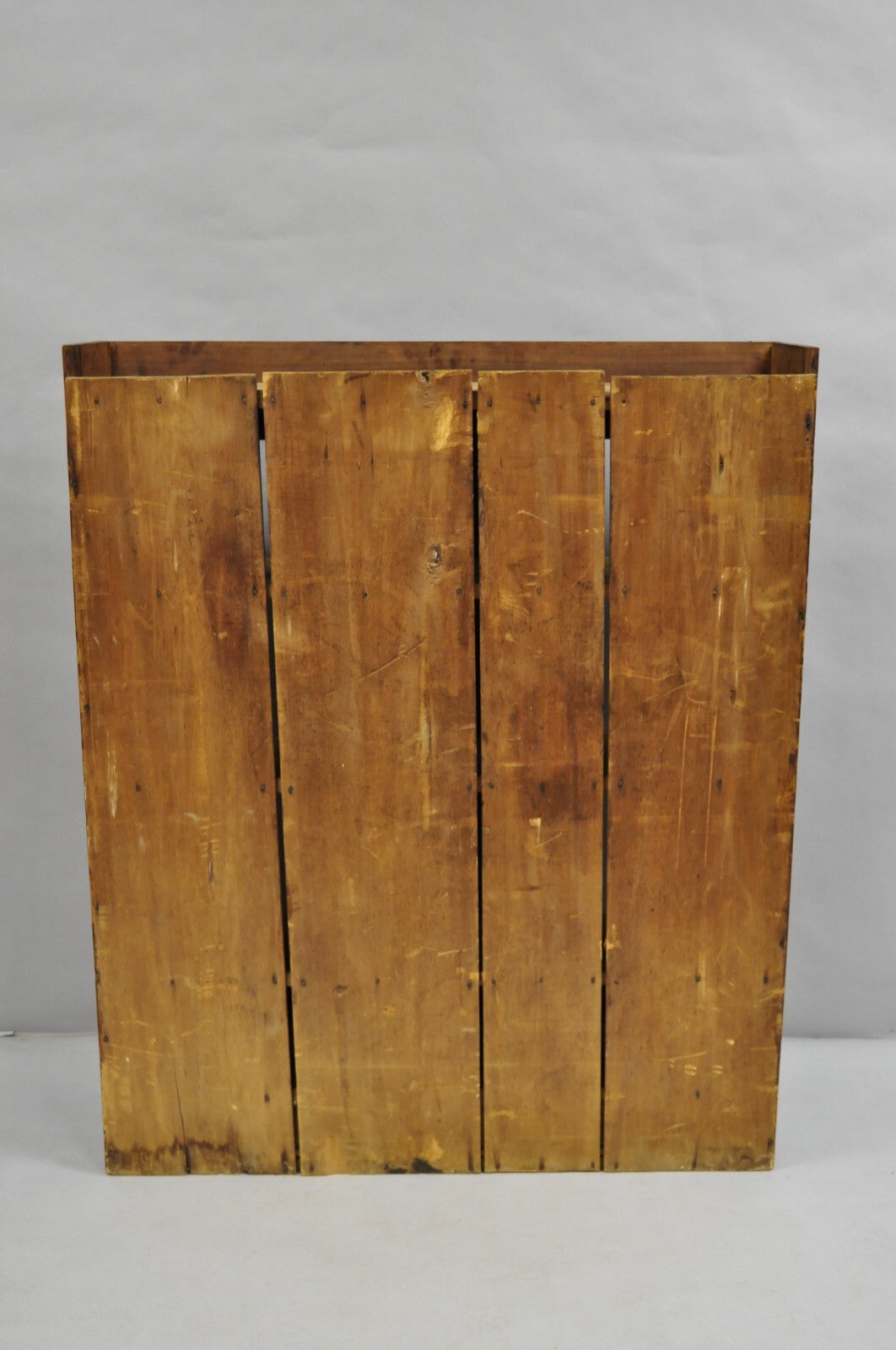 Antique American Primitive Colonial Cherry Wood 2 Door Hutch Cupboard Cabinet