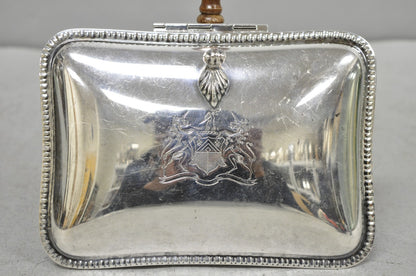 Vintage Sheffield English Victorian Silver Plated Silent Butler Crumb Catcher