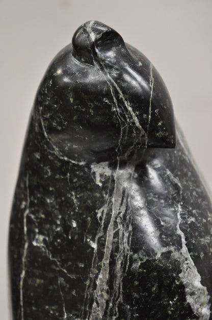 Sheryl C. Benjamin "The Egg and the Quail" abstract Black Marble Sculpture