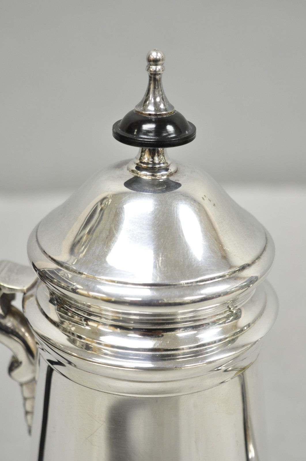 Antique Leonard Art Deco Silver Plated Teapot Coffee Pot w/ Celluloid Handle