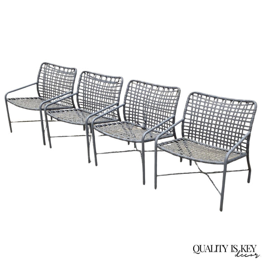 Tropitone Leilani Brown Jordan Aluminum Frame Pool Patio Lounge Chairs - Set 4