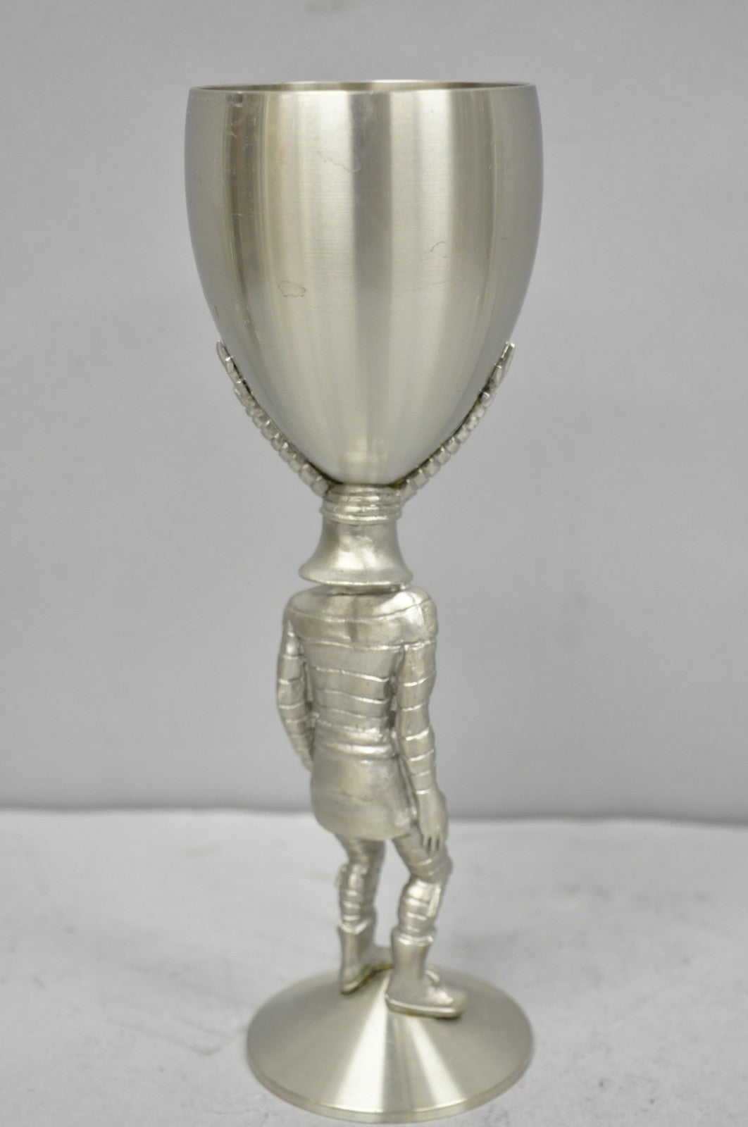 Vintage Royal Order of Jesters Figural Pewter Metal Mirth is King Award Goblet