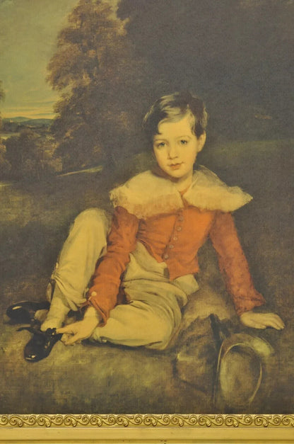 Vintage Gold Frame Hans Volkmann Art Print Little Princess Girl Lord Seaham Boy