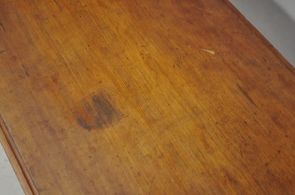 Antique French Country Farmhouse Cherry Wood Drop Leaf Pembroke Dining Table