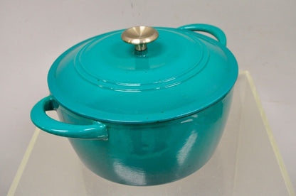 Green Cast Iron Dutch Oven 6.5 Qt 6.2 L Pot with Lid