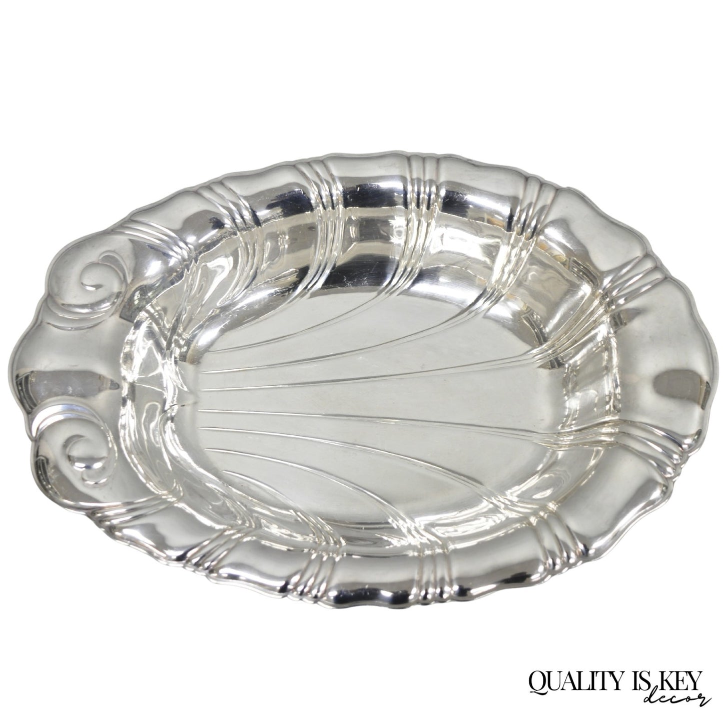 Vintage Rogers Bros "Neptune" 9312 Silver Plated Clam Shell Candy Dish Bowl