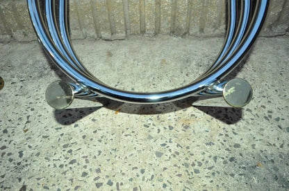 Vintage Mid Century Modern Romeo Rega Style Chrome Arch Side End Tables - a Pair