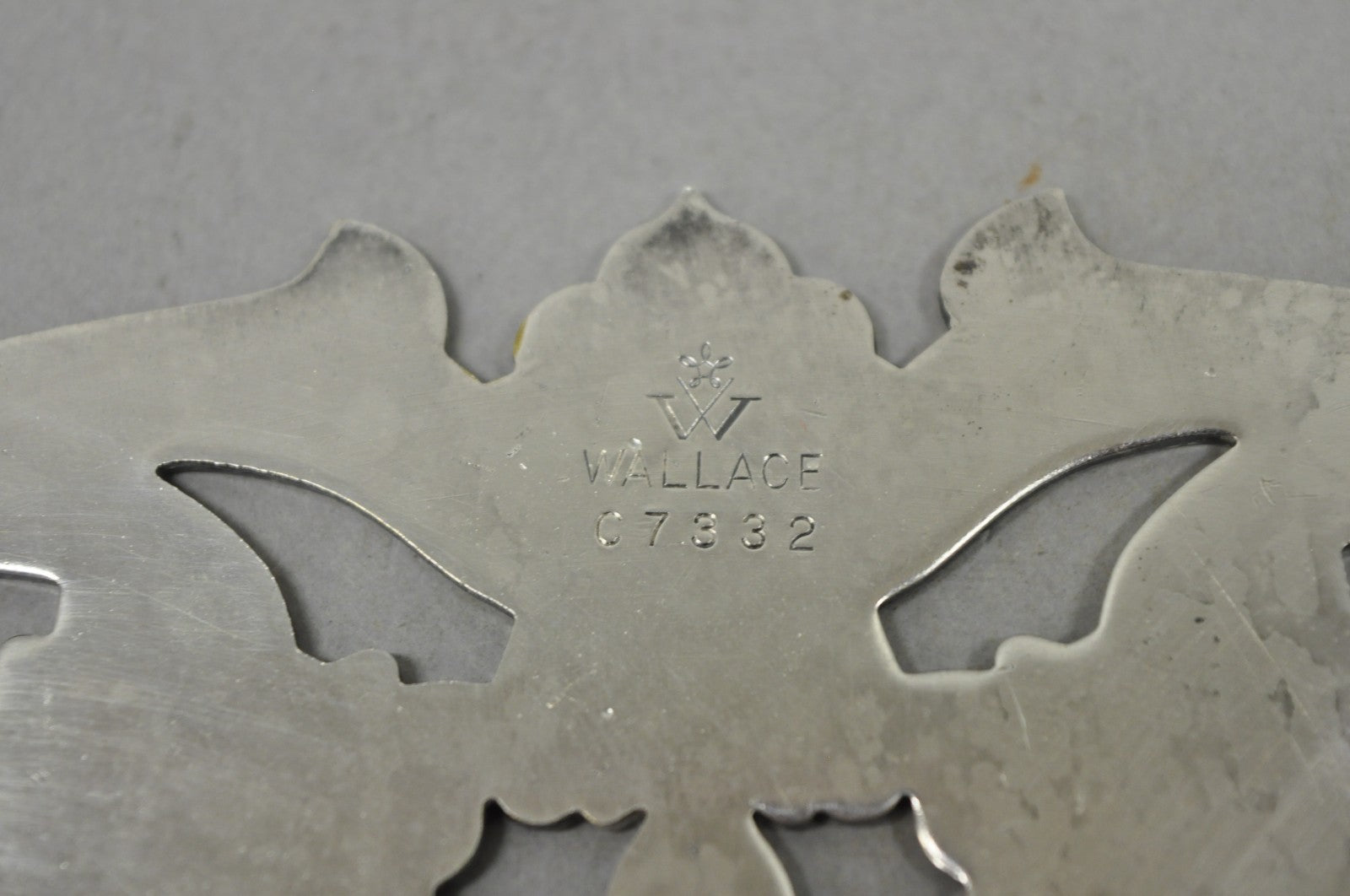 Vintage Wallace 7332 Victorian Style Silver Plated Expanding Pot Trivet (B)