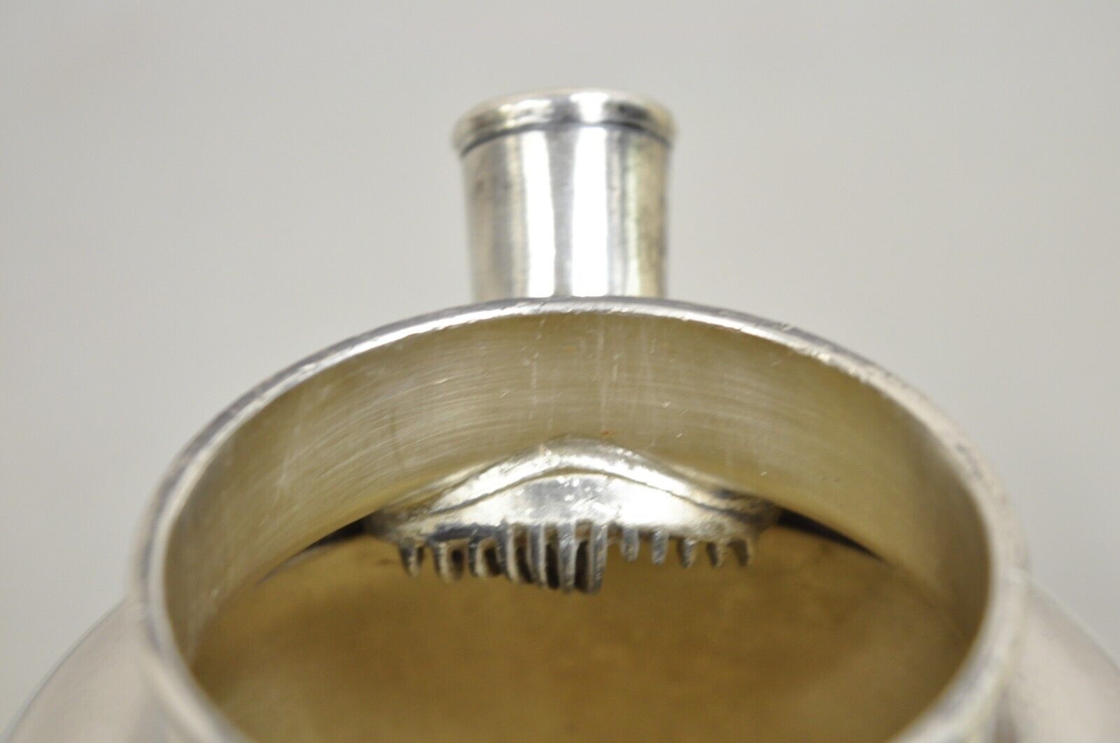 Antique Art Deco Silver Plated Martini Cocktail Shaker "Game Cock" Monogram