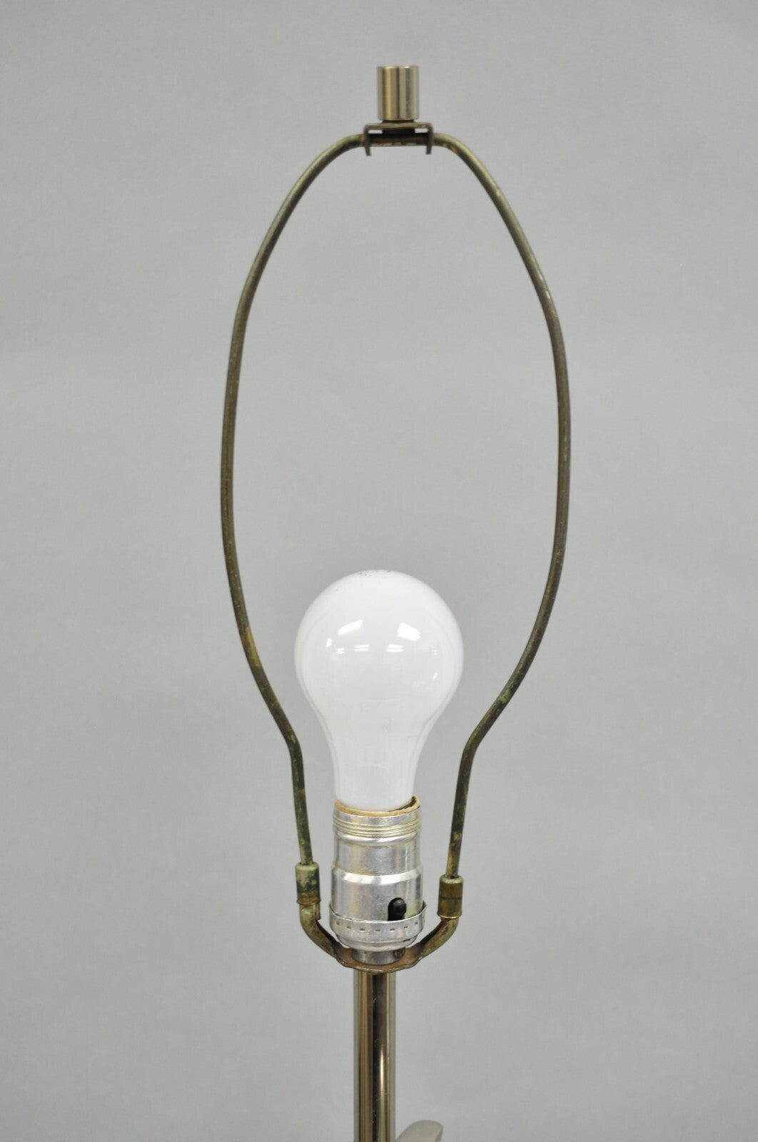 Vintage Mid Century Modern Laurel Sculptural Gunmetal Table Lamp by Weiss & Barr