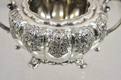 Vintage Victorian 1881 Rogers Canada Silver Plated Sugar Bowl and Creamer Set