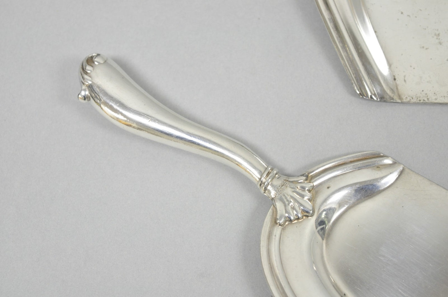 Vintage Bernard Rice's Sons Inc Silver Plated Crumb Catcher Silent Butler Set