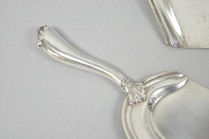 Vintage Bernard Rice's Sons Inc Silver Plated Crumb Catcher Silent Butler Set