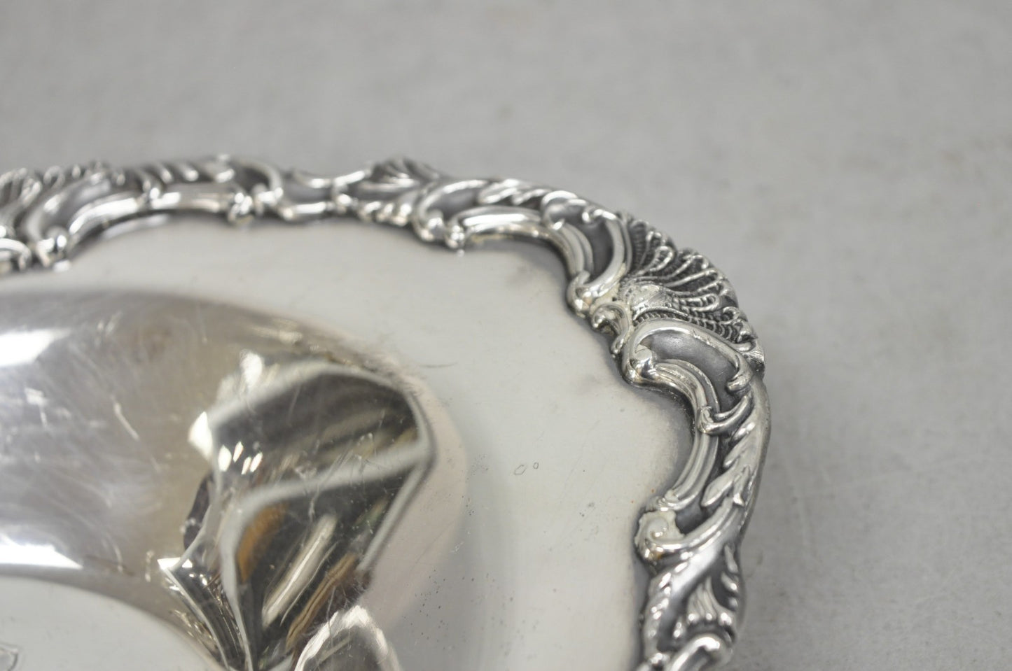 Vintage Community Ascot Victorian Silver Plated Oval Narrow Trinket Dish