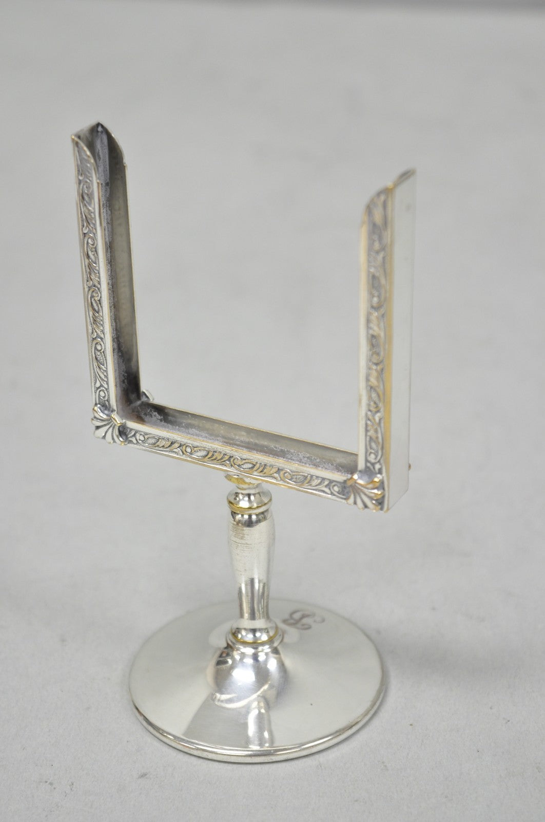Vintage Charles S Beller Silver Plated Cigarette Holder Picture Frame w "B" Mono
