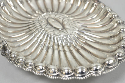 Antique Rogers & Bro Silver Plated Wedding Brides Basket w Reticulated Handle