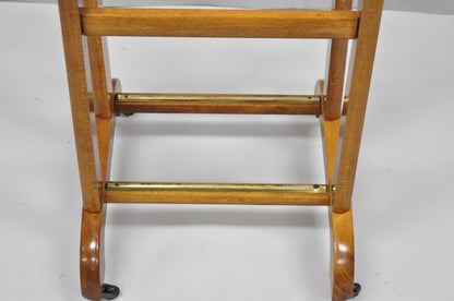 Vintage Fratelli Reguitti Italian Beech Wood 2 Tier Gentleman's Clothing Valet