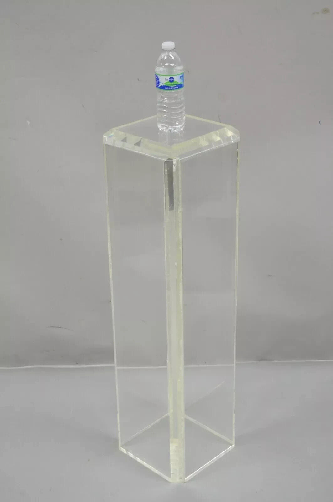 Vintage Mid Century Modern Clear Lucite 36" Acrylic Plant Stand Pedestal