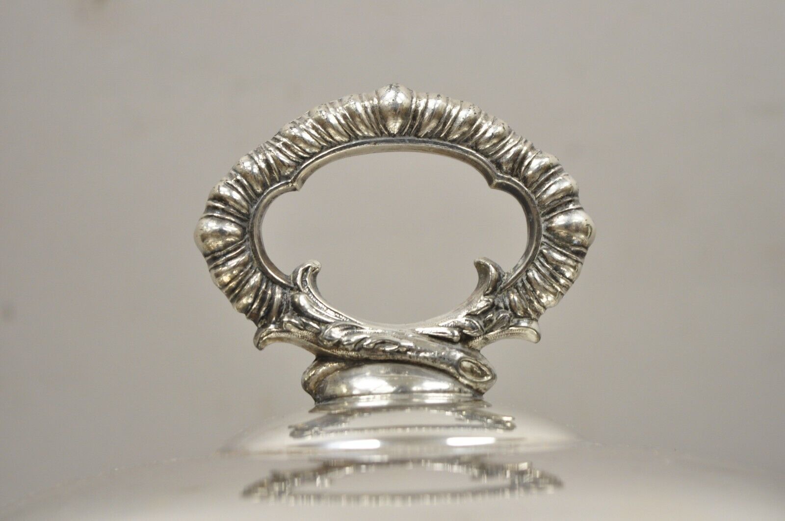 Vtg English Regency Victorian Silver Plated Lidded Vegetable Serving Dish Bowl